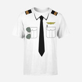 Customizable Pilot Uniform (Badge 2) Designed 3D T-Shirts