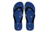 Travel The World By Plane (Blue) Designed Slippers (Flip Flops)