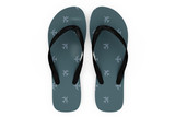Nice Airplanes (Green) Designed Slippers (Flip Flops)