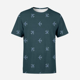 Nice Airplanes (Green) Designed 3D T-Shirts