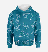 Paper Airplane & Fly Printed 3D Hoodies