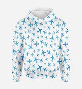 Many Airplanes Printed 3D Hoodies