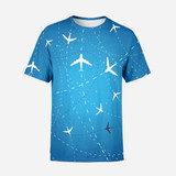 Travelling with Aircraft Printed 3D T-Shirts