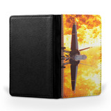 Face to Face with Air Force Jet & Flames Printed Passport & Travel Cases