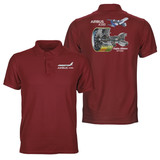 Airbus A380 & GP7000 Engine Designed Double Side Polo T-Shirts
