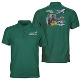 Airbus A380 & GP7000 Engine Designed Double Side Polo T-Shirts