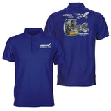 Airbus A380 & GP7000 Engine Designed Double Side Polo T-Shirts