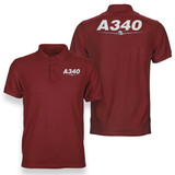 Super Airbus A340 Designed Double Side Polo T-Shirts