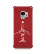 Airplane Shape Aviation Alphabet Designed Samsung J Cases