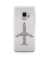 Airplane Shape Aviation Alphabet Designed Samsung J Cases
