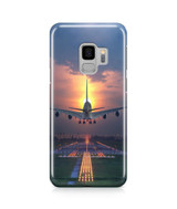 Super Boeing 747 Landing During Sunset Printed Samsung J Cases