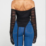 Mesh Cut Out ZIp Up Top