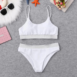 Silver Rhinestones Bikini Set