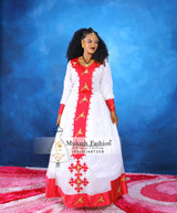 Golden mukash pink tulip dress
