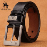Genuine leather luxury strap belts