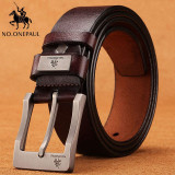Genuine leather luxury strap belts