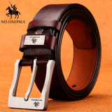 Genuine leather luxury strap belts