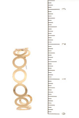 Circle cut out semi hoop earring
