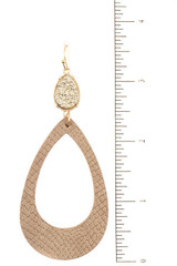 Druzy stone teardrop cut out earring