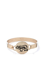 Mama Bear Circle Metal Bracelet