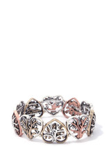 Patina Heart Shape Stretch Bracelet