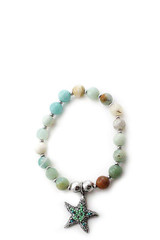 Star fish pendant beaded bracelet