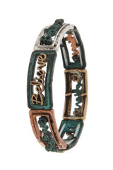 "believe" stretch bracelet