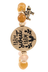 Farm sweet farm beaded bracelet