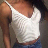 Cropped Crochet Bralette Halter Top