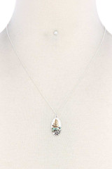 Boat Oval Shape Necklace Boat Oval Shape Necklace