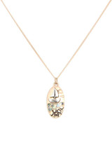 Boat Oval Shape Necklace Boat Oval Shape Necklace