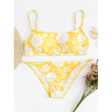 Flower Print Bikini Set