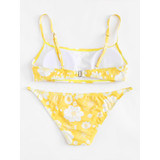 Flower Print Bikini Set