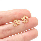 Roar King Lion Stud Earrings
