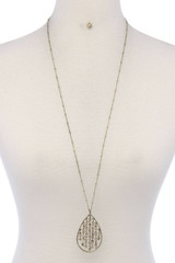 Teardrop Shape Pendant Necklace