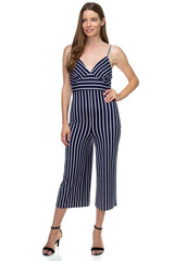Stripe Sleeveless Jumpsuit