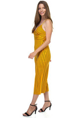 Stripe Sleeveless Jumpsuit