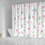 Pink And Purple Floral Shower Curtain