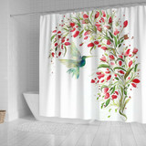 Springtime Hummingbird Shower Curtain