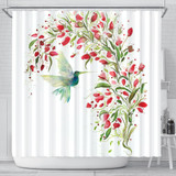 Springtime Hummingbird Shower Curtain