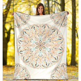 Mandala P1 (White) - Throw Blankets