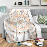 Mandala P1 (White) - Throw Blankets