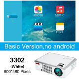 Poner Saund 3302 LED HD Projector Android WiFi Bluetooth 3500 Lumens 3D Home Theater Support Full HD 1080P HDMI /VGA/ AV Beamer