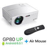 VIVIBRIGHT 1800 Lumens LED Projector GP80 / UP. (Optional Android 6.0.1, WIFI, Bluetooth Simple Beamer) for TV LED Home Theater