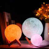 Multi color 3D Moon Lamp.