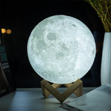 Multi color 3D Moon Lamp.