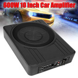 10" 600W Car Active Subwoofer Speaker Audio Amplifier Vehicle Subwoofer Bass Amplifier Enclosure Auto Sound Car Audio Amplifier