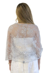 Lace Bridal Bolero Wedding Shawl Gray