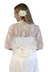 Lace Bridal Bolero Wedding Shawl Ivory