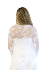 Lace Bridal Bolero Wedding Shawl White